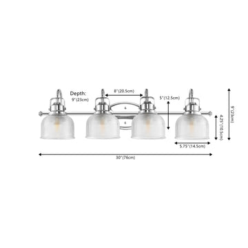 Virginia Metal/Glass LED Vanity Light